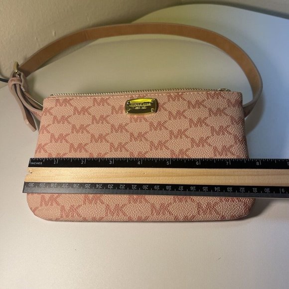 Michael Kors Pull Chain Belt Bag Logo Signature Women\'s Pink S/M main image 8